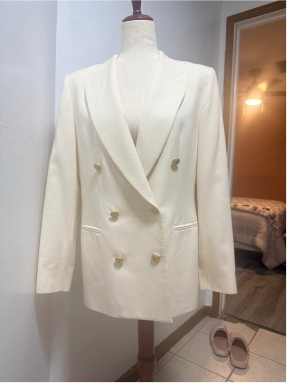 Vintage Pendleton Jacket cream size 8 USA 100% Virgin Wool